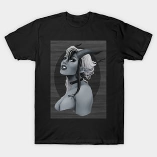 Unfriendly Tiefling Hottie - Original art by Kittie Peters T-Shirt